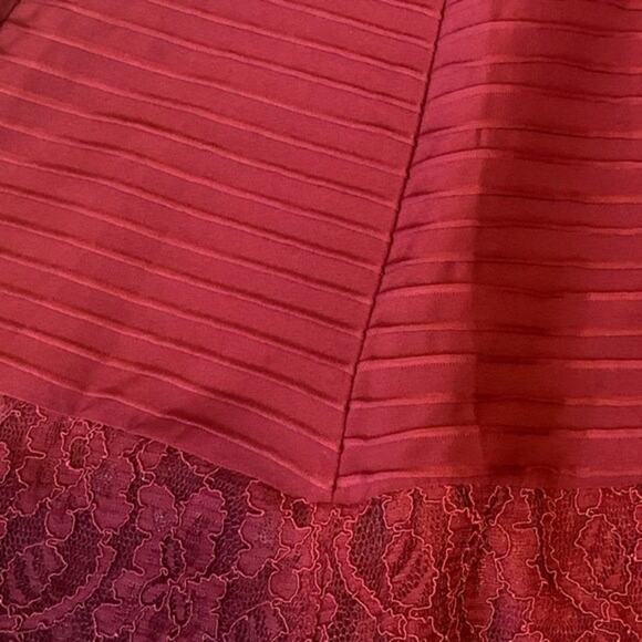 The Limited Sleeveless Mini Dress Fit to Flare Lace Burgundy Red Size 6 - Picture 6 of 10
